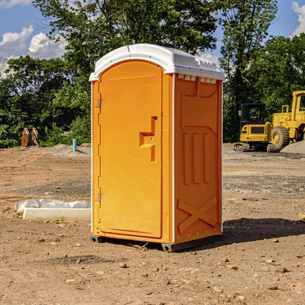 how often are the portable restrooms cleaned and serviced during a rental period in Grapeville PA